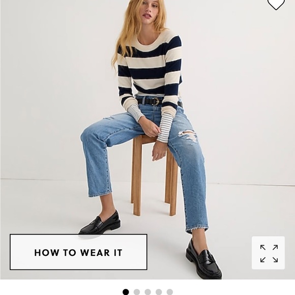 Jcrew Slouchy Boy Jeans. Bright indigo - Picture 5 of 8